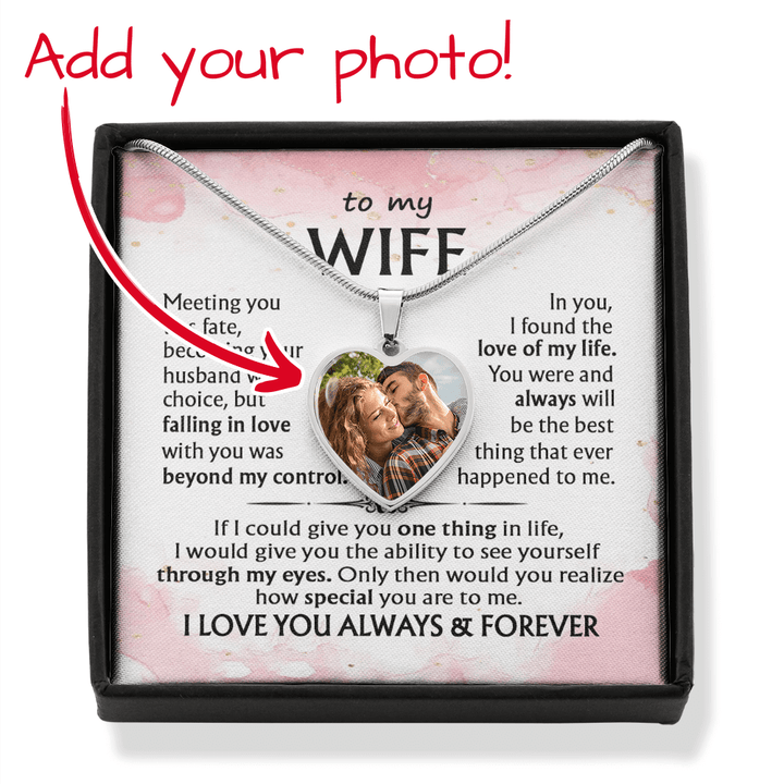Personalized Photo Heart Necklace - Upload Your Own Photo - The Love Sparkle