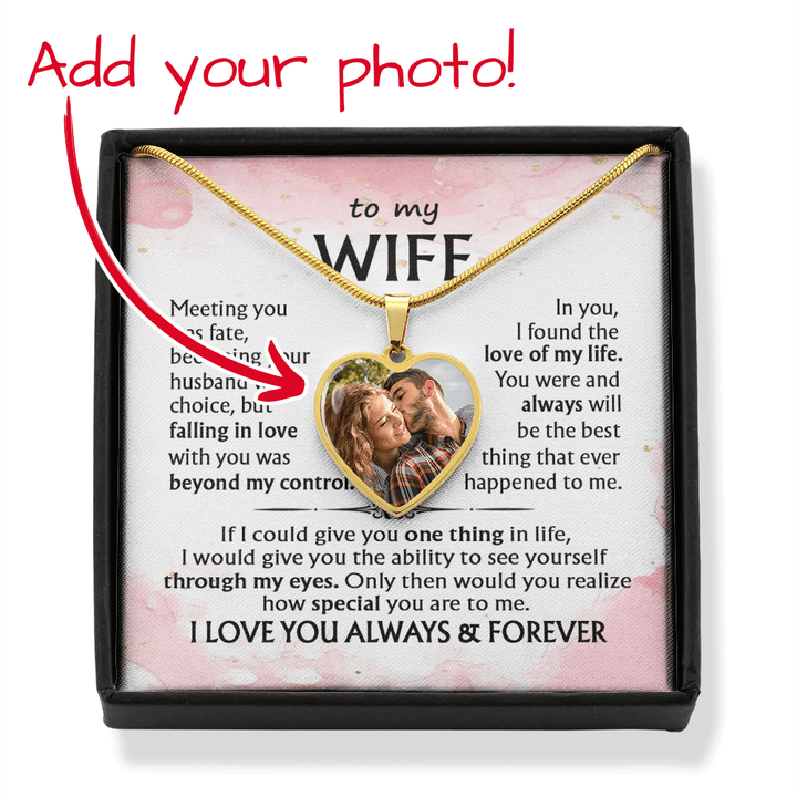 Personalized Photo Heart Necklace - Upload Your Own Photo - The Love Sparkle