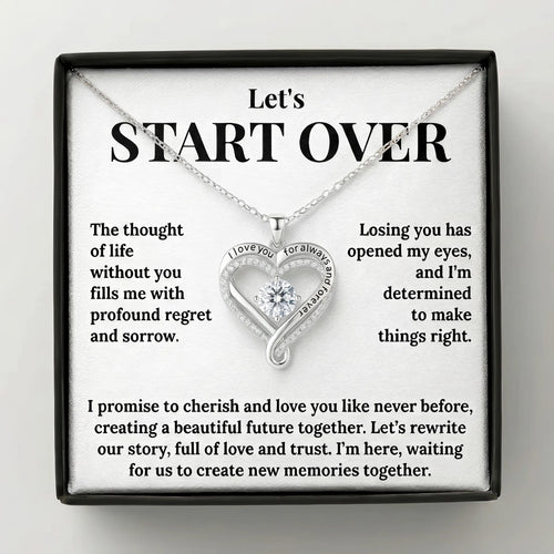 "Rewrite Our Story" Necklace - Meaningful Reconciliation Gift To Win Her Back - The Love Sparkle
