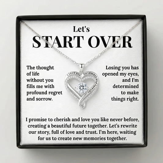 "Rewrite Our Story" Necklace - Meaningful Reconciliation Gift To Win Her Back - The Love Sparkle