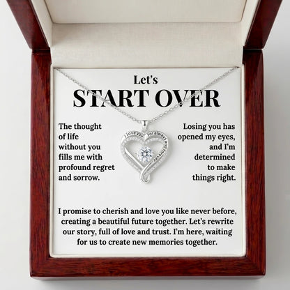 "Rewrite Our Story" Necklace - Meaningful Reconciliation Gift To Win Her Back - The Love Sparkle