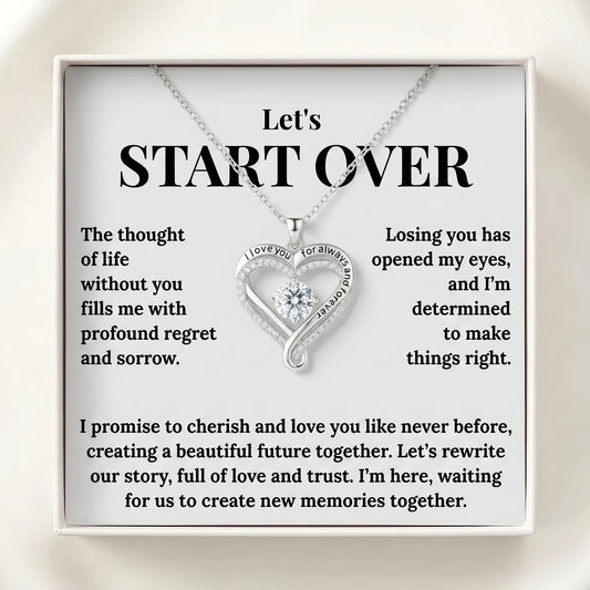 "Rewrite Our Story" Necklace - Meaningful Reconciliation Gift To Win Her Back - The Love Sparkle