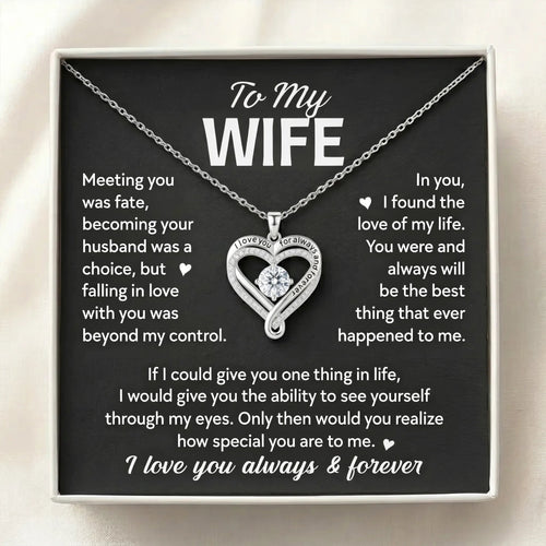 "See Yourself Through My Eyes" Love You Always Necklace - Romantic Gift For Wife - The Love Sparkle