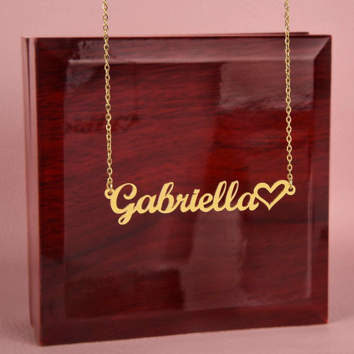Thank You Gift for Boyfriend's Mom - Custom Heart Necklace - The Love Sparkle
