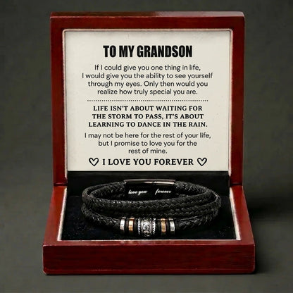 "The Rest Of My Life" Love You Forever Bracelet - Meaningful Keepsake For Grandson - The Love Sparkle