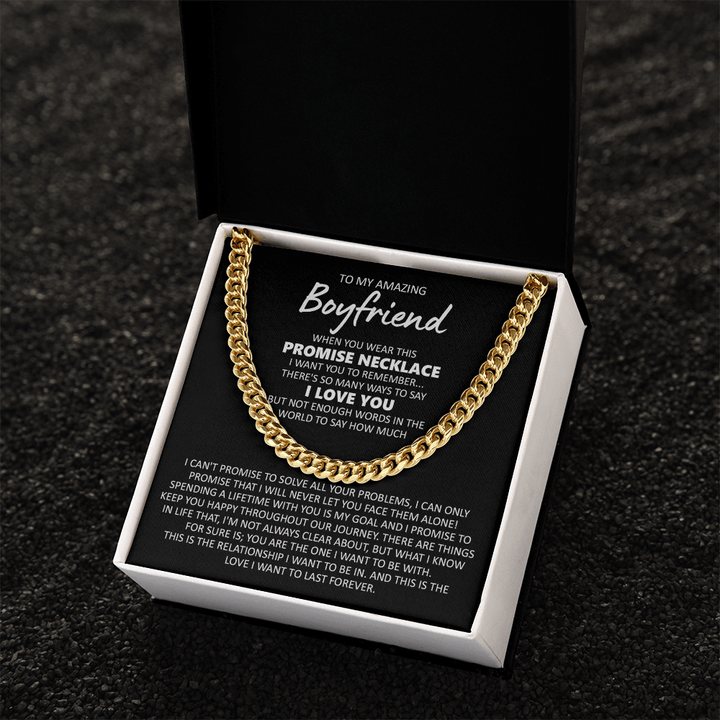 To My Amazing Boyfriend - Cuban Link Chain - You Are The One - The Love Sparkle