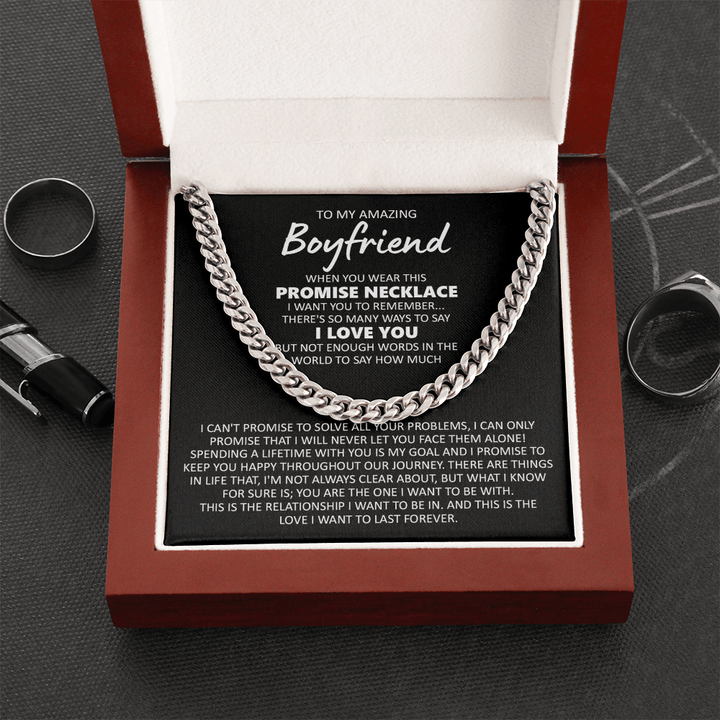 To My Amazing Boyfriend - Cuban Link Chain - You Are The One - The Love Sparkle