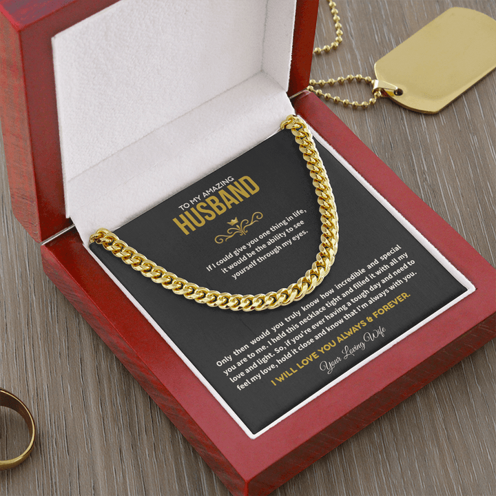 To My Amazing Husband - The Cuban Link Chain - The Love Sparkle