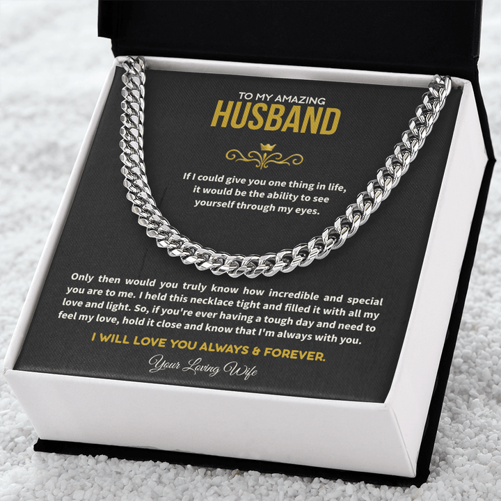 To My Amazing Husband - The Cuban Link Chain - The Love Sparkle