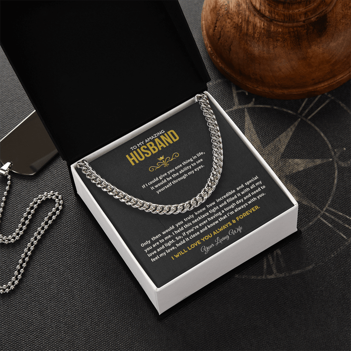 To My Amazing Husband - The Cuban Link Chain - The Love Sparkle