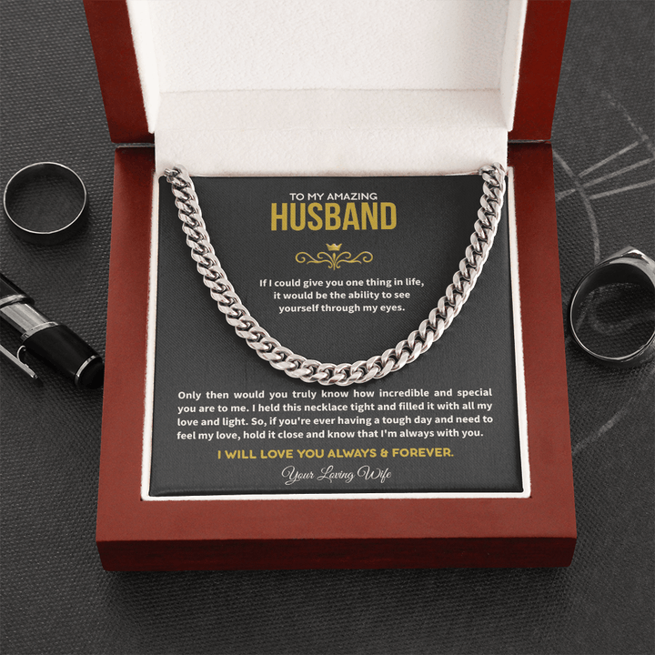 To My Amazing Husband - The Cuban Link Chain - The Love Sparkle