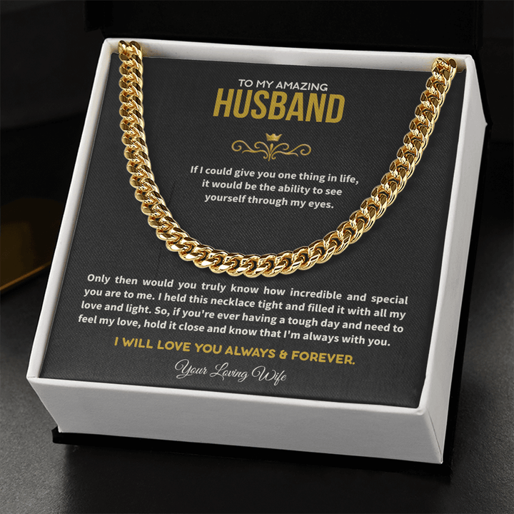 To My Amazing Husband - The Cuban Link Chain - The Love Sparkle