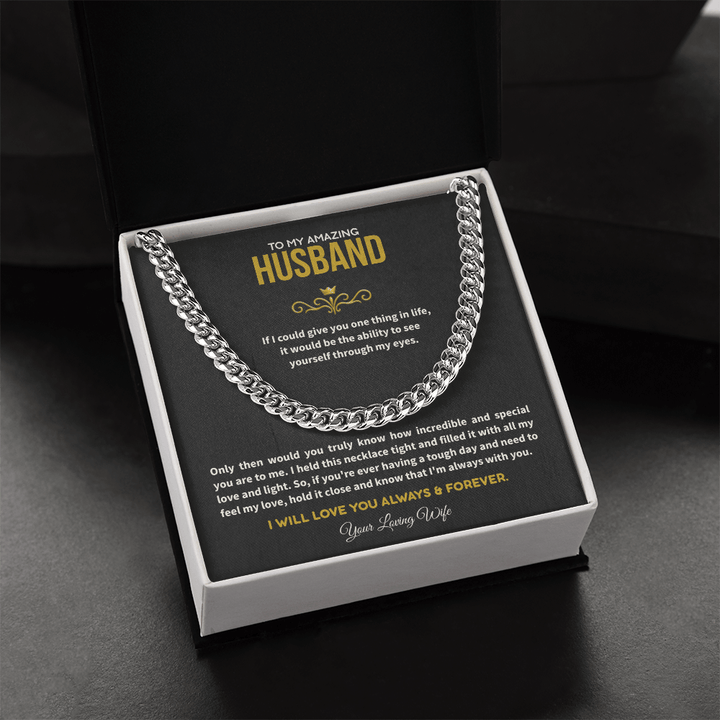To My Amazing Husband - The Cuban Link Chain - The Love Sparkle