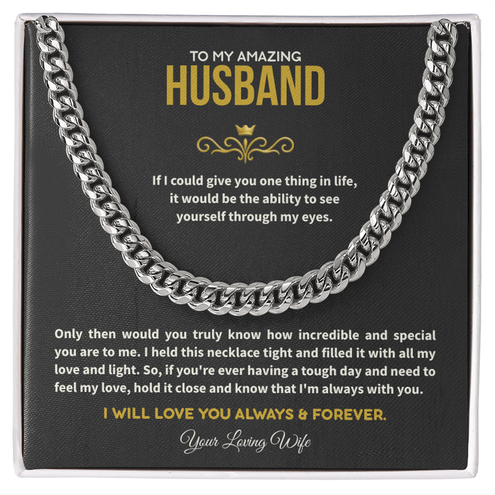 To My Amazing Husband - The Cuban Link Chain - The Love Sparkle
