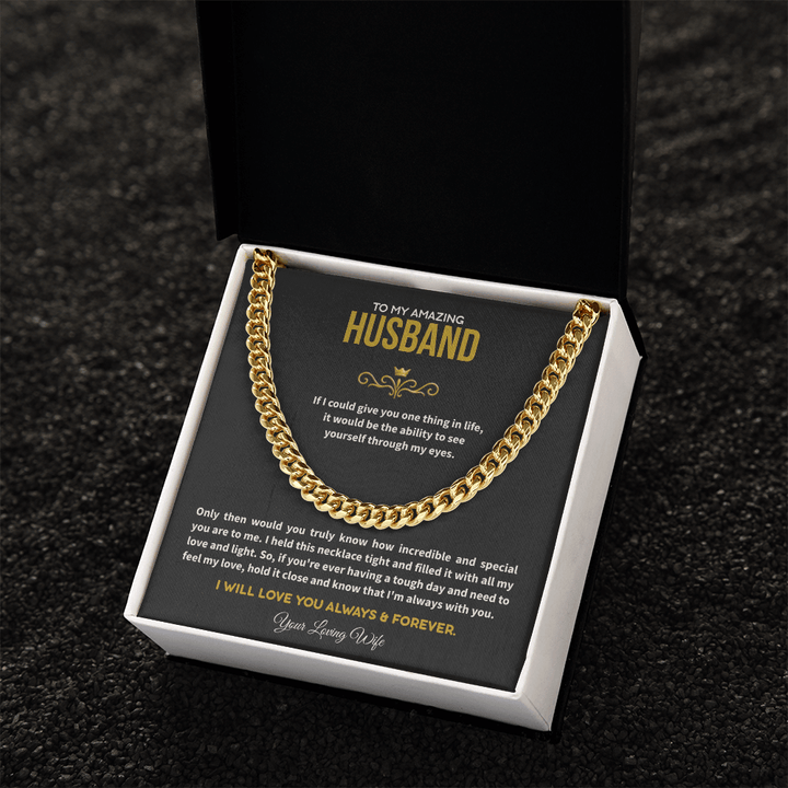 To My Amazing Husband - The Cuban Link Chain - The Love Sparkle