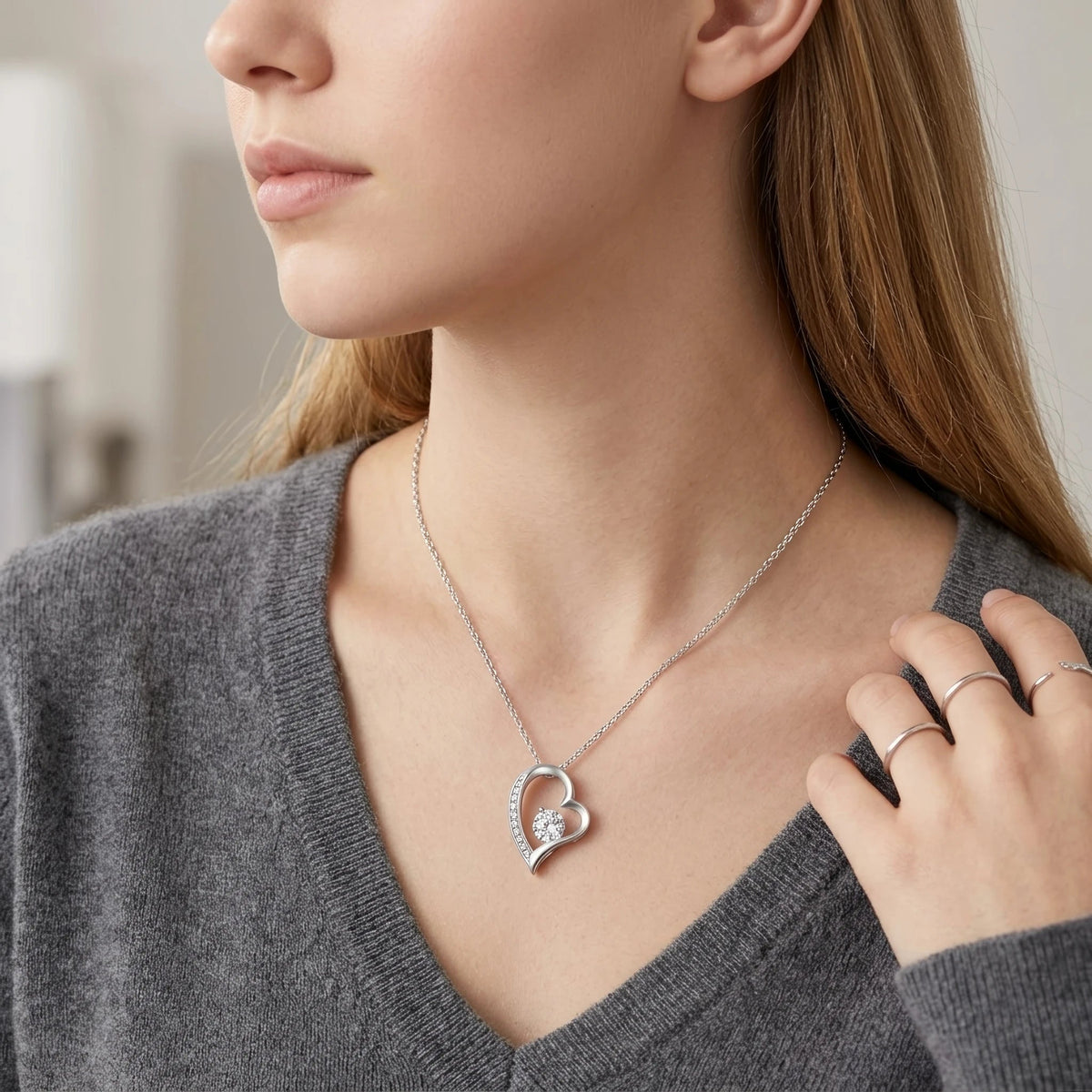 To My Beautiful Daughter – Forever Love Heart Necklace, A Father's Gift She'll Treasure for Life - The Love Sparkle