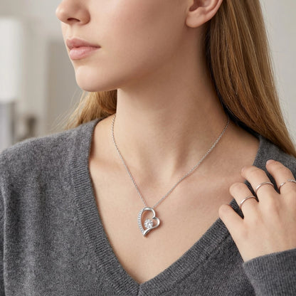 To My Beautiful Daughter – Forever Love Heart Necklace, A Father's Gift She'll Treasure for Life - The Love Sparkle
