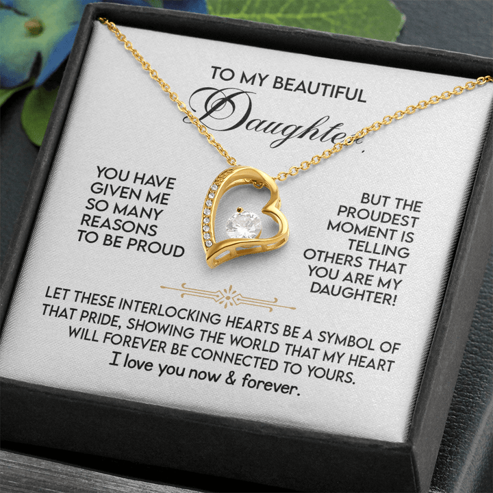 To My Beautiful Daughter - The Forever Love Necklace - The Love Sparkle