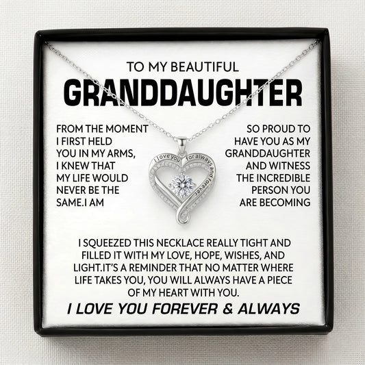 To My Beautiful Granddaughter - "Piece of My Heart" Love You Always Necklace - The Love Sparkle