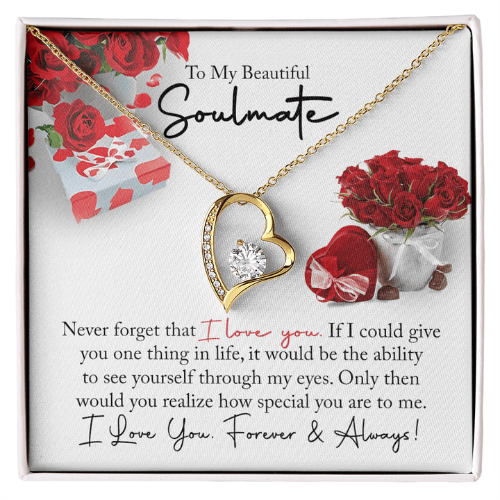 To My Beautiful Soulmate - Forever love Necklace - You Are So Special to Me - The Love Sparkle