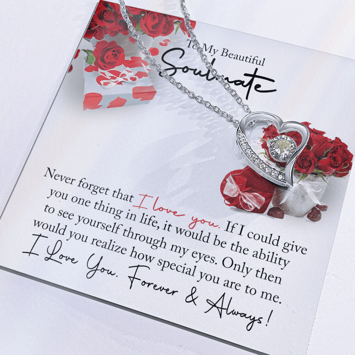 To My Beautiful Soulmate - Forever love Necklace - You Are So Special to Me - The Love Sparkle
