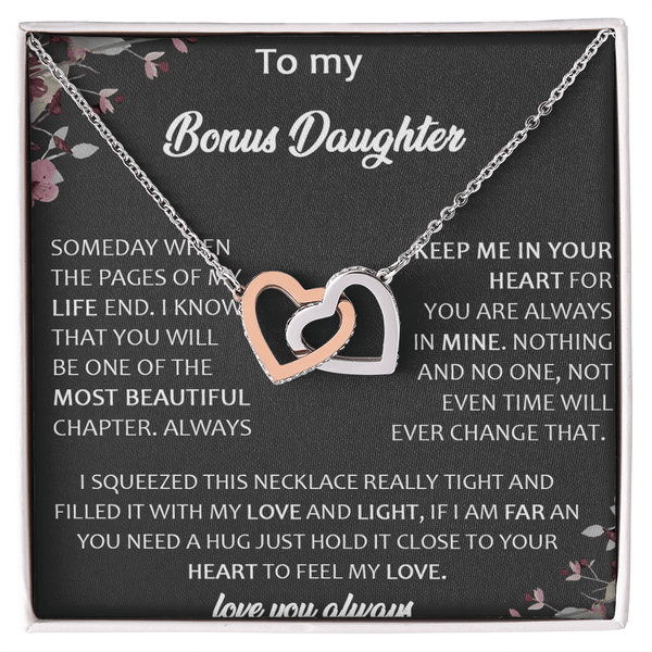 To My Bonus Daughter - Forever Love Necklace - A Gift for the Daughter of My Heart - The Love Sparkle
