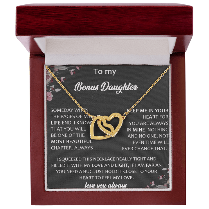 To My Bonus Daughter - Forever Love Necklace - A Gift for the Daughter of My Heart - The Love Sparkle