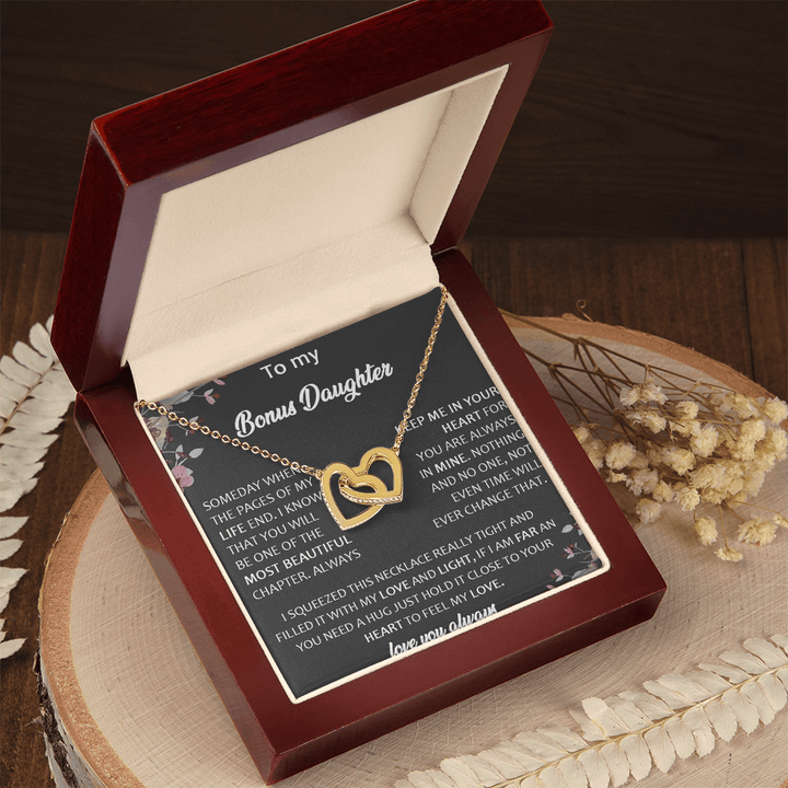 To My Bonus Daughter - Forever Love Necklace - A Gift for the Daughter of My Heart - The Love Sparkle