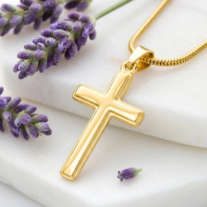 "To My Bonus Son" Personalized Cross Necklace – Meaningful Keepsake Gift - The Love Sparkle