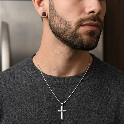 "To My Bonus Son" Personalized Cross Necklace – Meaningful Keepsake Gift - The Love Sparkle