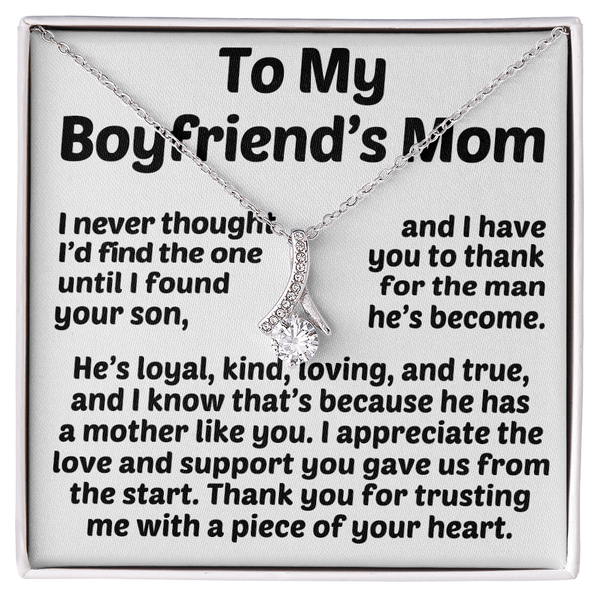 To My Boyfriend's Mom - Alluring Beauty Necklace - Thank You for Trusting Me - The Love Sparkle