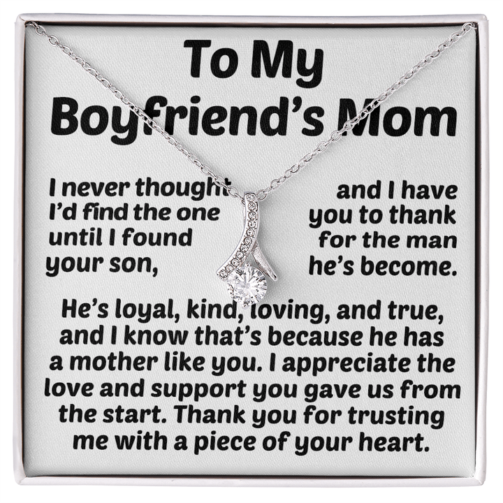 To My Boyfriend's Mom - Alluring Beauty Necklace - Thank You for Trusting Me - The Love Sparkle