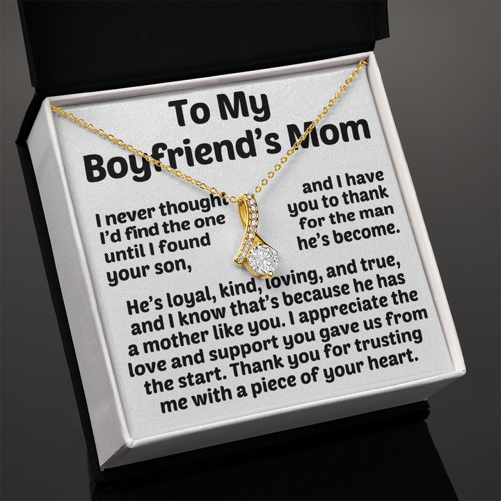 To My Boyfriend's Mom - Alluring Beauty Necklace - Thank You for Trusting Me - The Love Sparkle