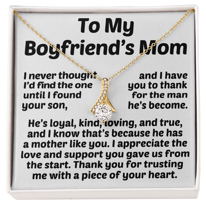 To My Boyfriend's Mom - Alluring Beauty Necklace - Thank You for Trusting Me - The Love Sparkle