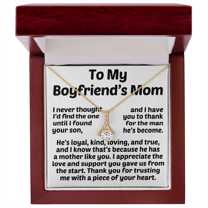 To My Boyfriend's Mom - Alluring Beauty Necklace - Thank You for Trusting Me - The Love Sparkle