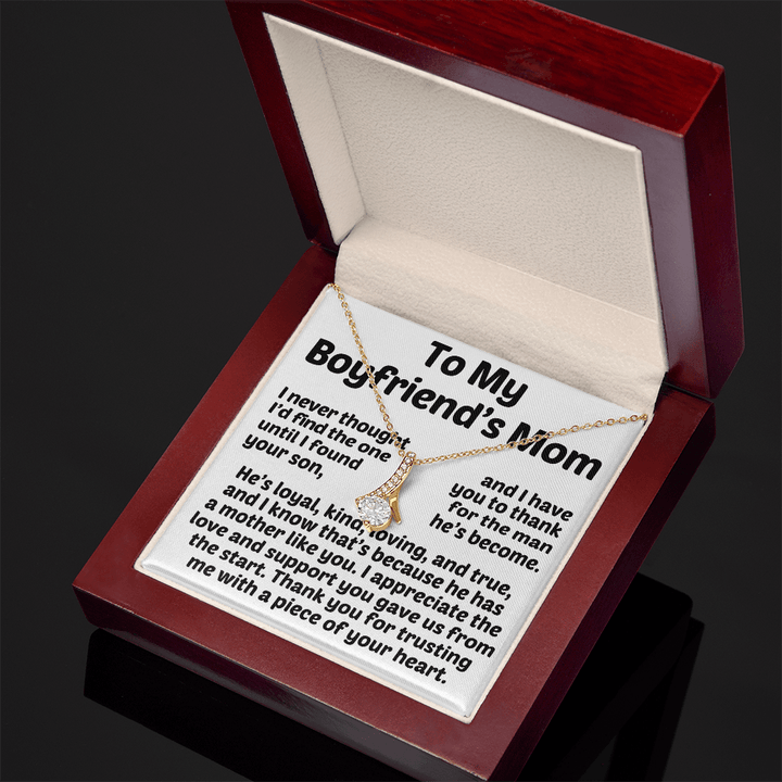 To My Boyfriend's Mom - Alluring Beauty Necklace - Thank You for Trusting Me - The Love Sparkle