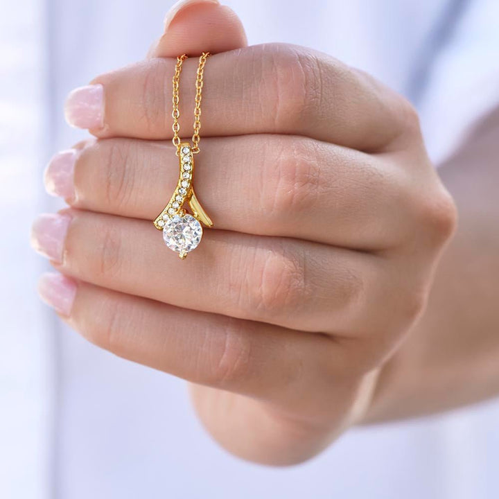 To My Boyfriend's Mom - Alluring Beauty Necklace - Thank You for Trusting Me - The Love Sparkle