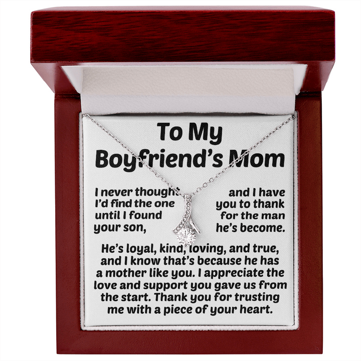 To My Boyfriend's Mom - Alluring Beauty Necklace - Thank You for Trusting Me - The Love Sparkle