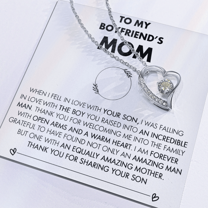 To My Boyfriend's Mom - Forever Love Necklace - Future Mother - in - Law Thank You Gift - The Love Sparkle