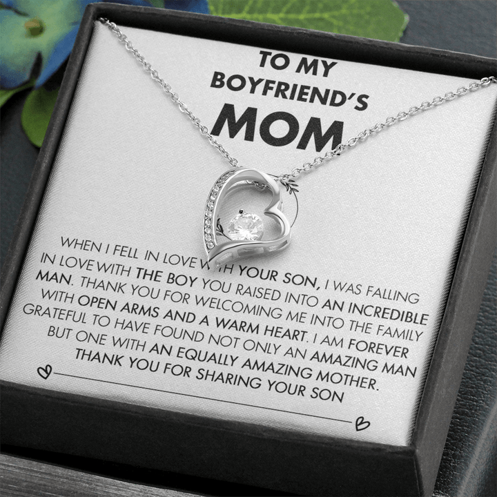 To My Boyfriend's Mom - Forever Love Necklace - Future Mother - in - Law Thank You Gift - The Love Sparkle