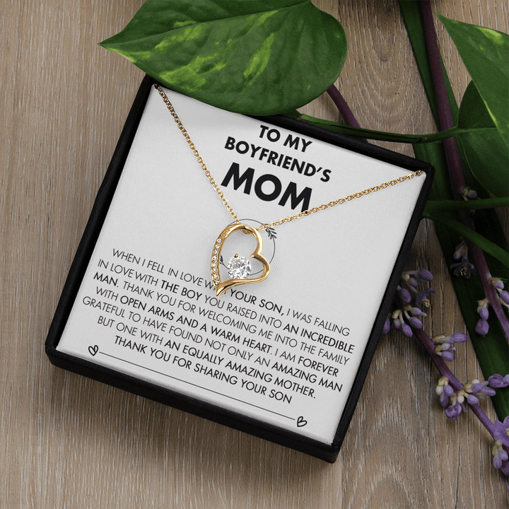 To My Boyfriend's Mom - Forever Love Necklace - Future Mother - in - Law Thank You Gift - The Love Sparkle