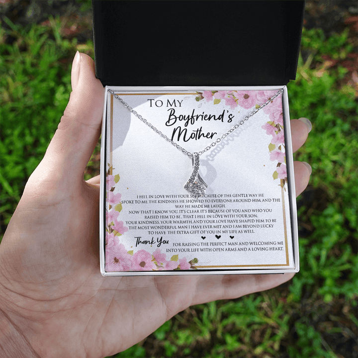 To My Boyfriend's Mother - Alluring Beauty Necklace - "Thank You" Gift for His Mom - The Love Sparkle