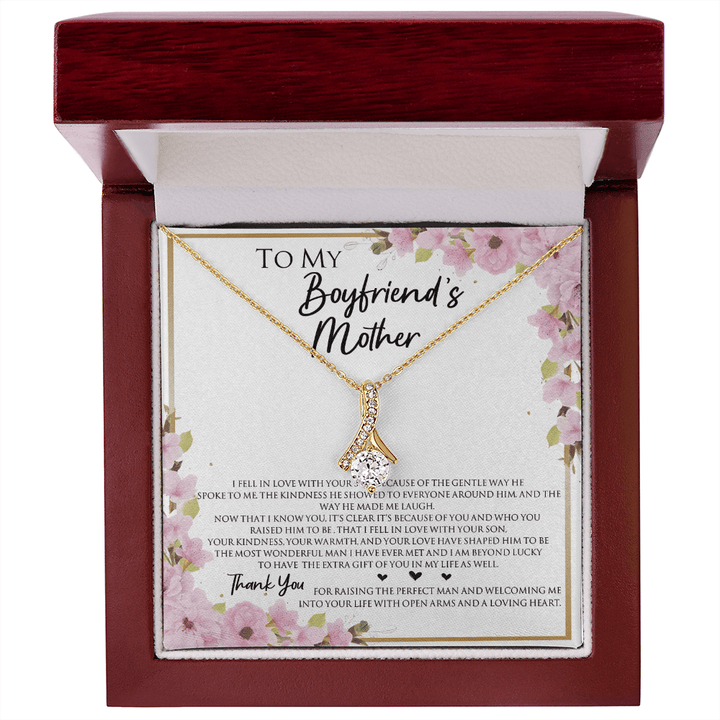 To My Boyfriend's Mother - Alluring Beauty Necklace - "Thank You" Gift for His Mom - The Love Sparkle