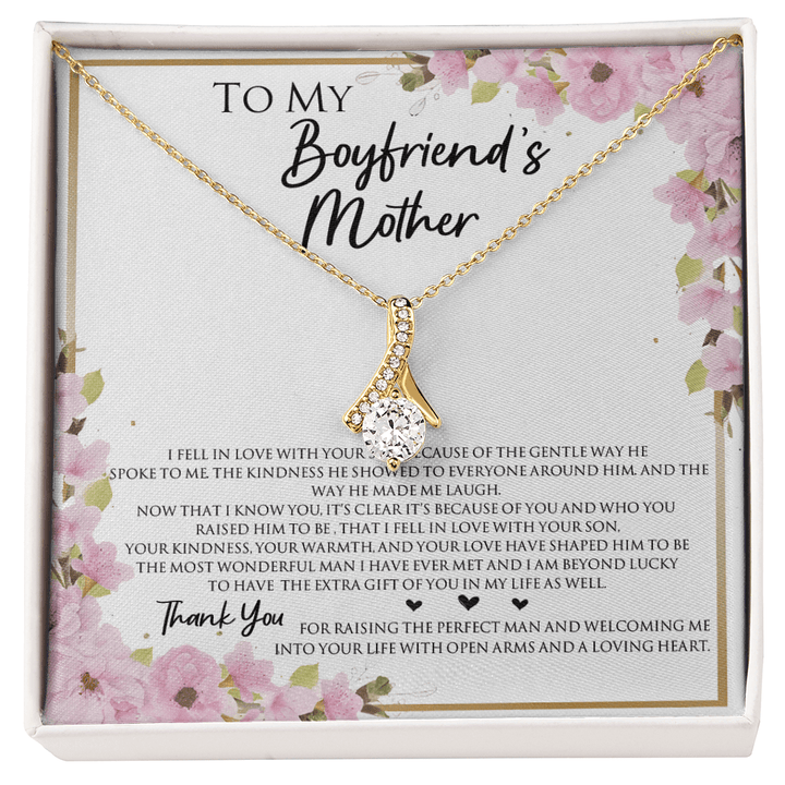 To My Boyfriend's Mother - Alluring Beauty Necklace - "Thank You" Gift for His Mom - The Love Sparkle