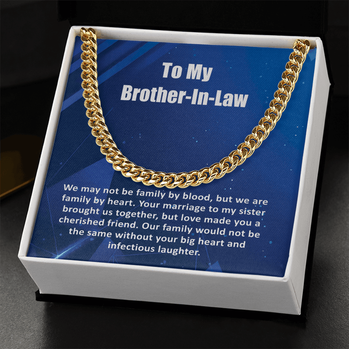 To My Brother - In - Law - Cuban link chain - Family by Heart - The Love Sparkle