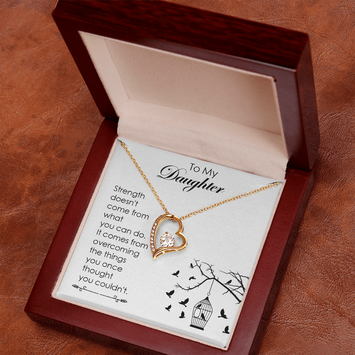 To My Daughter - Forever love Necklace - A Note on Strength - The Love Sparkle