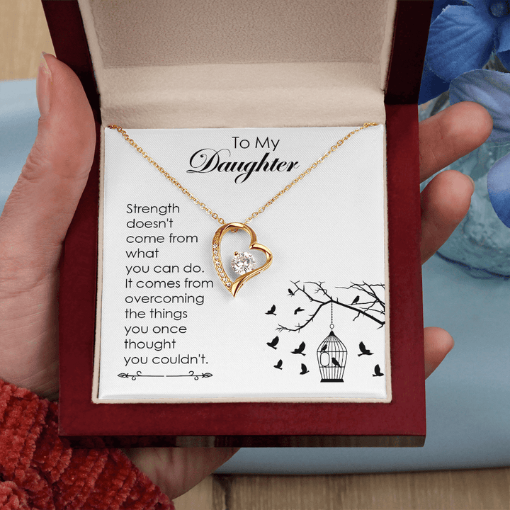 To My Daughter - Forever love Necklace - A Note on Strength - The Love Sparkle
