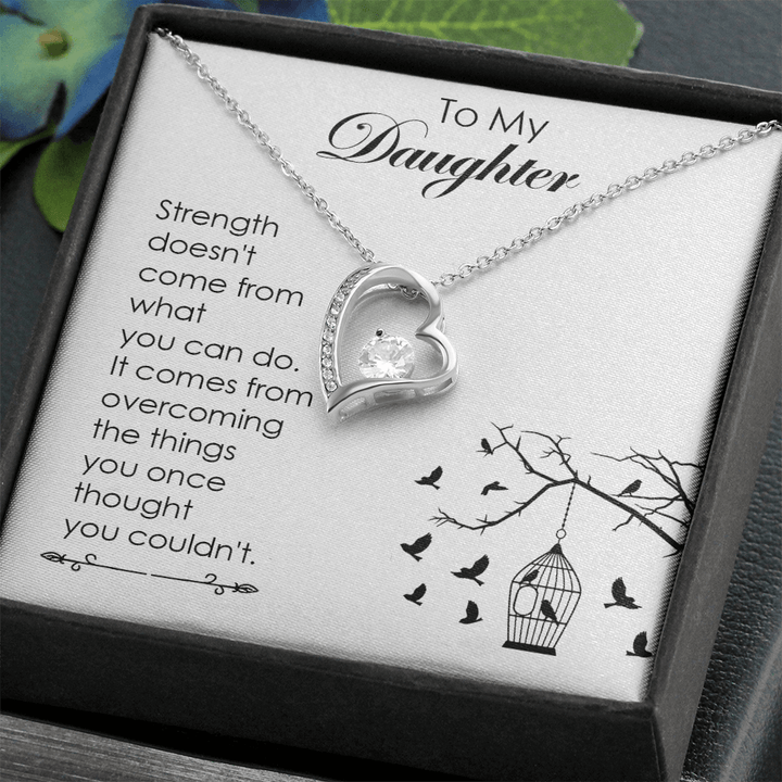 To My Daughter - Forever love Necklace - A Note on Strength - The Love Sparkle