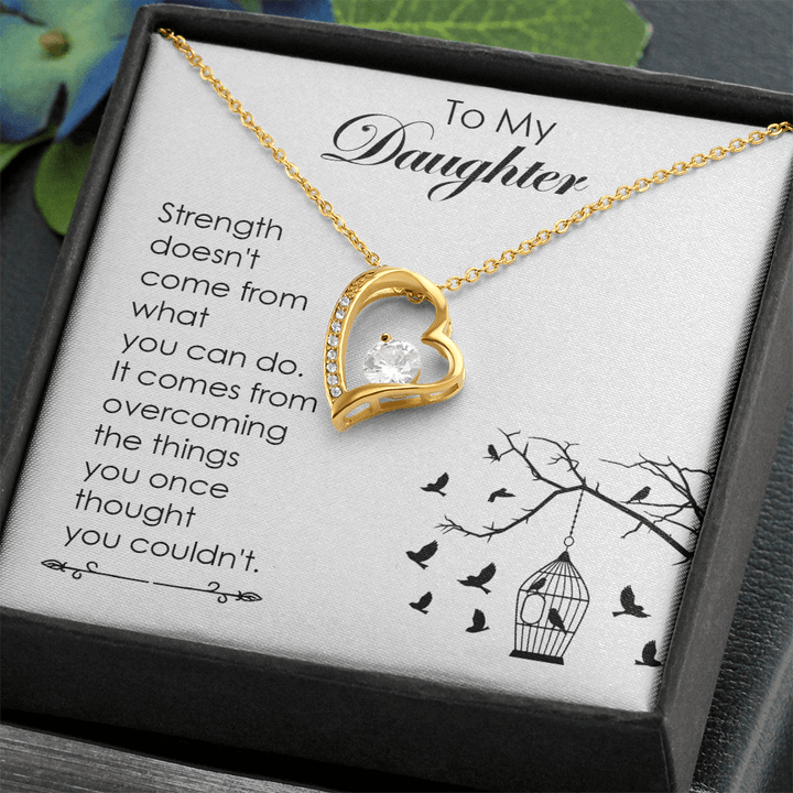 To My Daughter - Forever love Necklace - A Note on Strength - The Love Sparkle