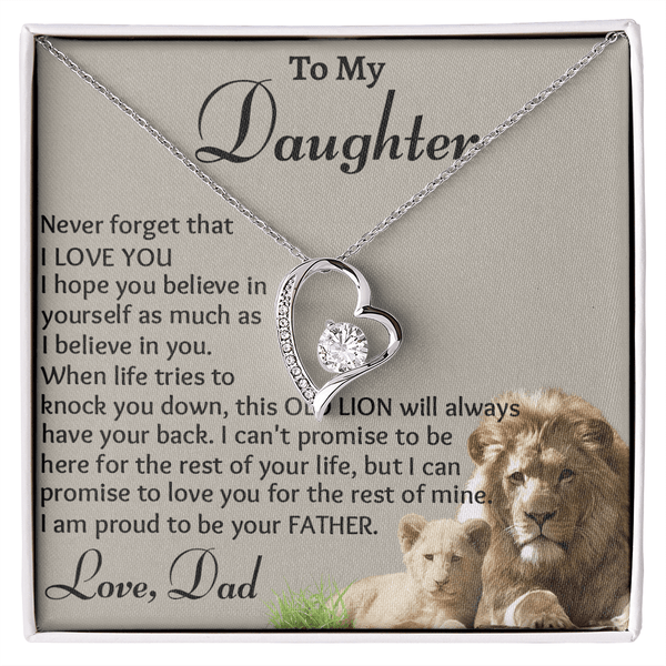 To My Daughter - Forever love Necklace - "Believe In Yourself" - The Love Sparkle